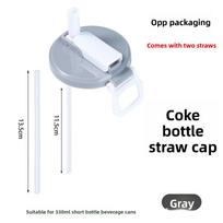 Reusable Plastic Soda Can Cover And Stand For Party Events Gray Cap