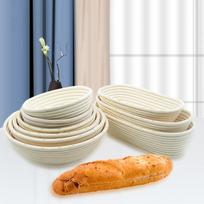 6 dydžio duonai atsparus krepšelis, kepimo tešlos dubuo, kildinimo krepšeliai, skirti raugintai duonai pjaustyti gremžtuką. Oval 25x15x8cm