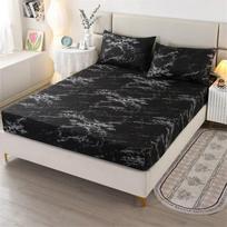 Paklodis su gumyte Čiužinio užvalkalas su elastine juosta Paklodis Viengulio, dvigulio, karališko dydžio Paklodis Aukštos kokybės lovos užvalkalas 90X190X35cm gray