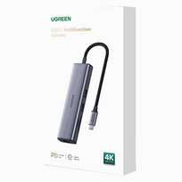 UGREEN Hub, USB-C to 2x USB 3.0, HDMI, RJ45, SD|TF