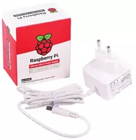 RASPBERRY-PI Raspberry Pi 4 Model B Official PSU, USB-C, 5.1V, 3A, EU Plug, White