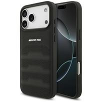 Mercedes AMG Leather Debossed Lines Logo Case for iPhone 18 Pro Max / 17 Pro Max black