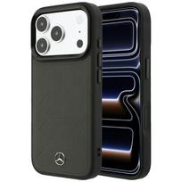 Mercedes Leather Mesh Case with Bow Line MagSafe for iPhone 18 Pro Max/ 17 Pro Max anthracite