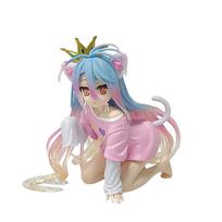 10CM Anime NO GAME NO LIFE Action Figure Cute Shiro Figurine Doll PVC Decor Model Statue Ornaments Collection Models Toys Gifts gray
