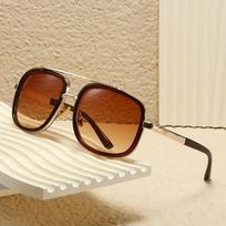 Naujausi Stilingi Dideli Rėmeliai Saulės Akiniai Vyriški Kvadratiniai Metaliniai Saulės Akiniai Moteriški Vintage Saulės Akiniai Retro Aukštos Kokybės Pagaminti Gafas Oculos De Sol Other beige