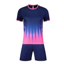Suaugusiųjų ir vaikų futbolo marškinėlių komplektas Vasariniai futbolo treniruočių marškinėliai, Lengvi futbolo marškinėliai Komandos uniformos spausdinimas xs (recommended height 140-150) safyras