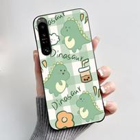 Cute Case For Sony Xperia 1 IV V II III Capa Coque Printing Shell Protective Cover Soft Silicone Cartoon Black Casing Fundas Sony Xperia 1 IV beige