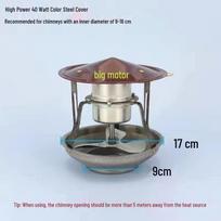 Powerful German Chimney Draft Fan - Smoke Extractor & Anti-Backdraft Ventilation for Stoves gray