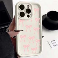 Rožinės Širdelės Kaspinė Mielas dėklas Motorola Moto Edge 40 Neo 50 Fusion Pro G85 G54 5G G34 G24 G14 G32 G52 E32 Dangtelis Couqe Silikoninis Motorola E22