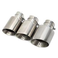1 vnt. Matinis nerūdijančio plieno automobilio išmetimo sistemos antgalis Universalus išmetimo antgalis VW GTI MK7 Golf7 antgaliui 60MM 63mm duslintuvo antgalis ID63MMOD114MM white
