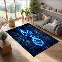Tottenham Hotspur Printed Flannel Area Rug Non Slip Soft Polyester Floor Carpet Indoor Decor Mat for Bedroom Living Room Sofa 80cmx120cm