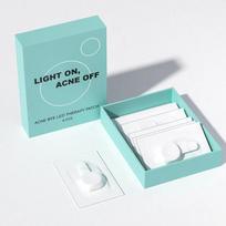 BIRVAN LED Light Therapy Acne Patch, 6-PACK, LED Red Light Hydrocolloid Acne Patches, Fast Acting Reusable Skin Care Pimple Patch Spot Regimen for gray