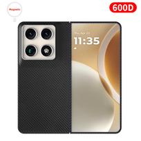 Skirta Motorola Razr Fold dėklas Anglies 600D 1500D Kevlaro Aramido Pluošto Audinys Plonas Kietas Dangtelis Magnetinis Juodas Plonas Šviesiai Raudonas Premium Motorola Razr Fold