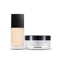 Chanel Ultra Le Teint Ultrawear All‑Day Comfort Flawless Finish Foundation With Poudre Universelle Libre Natural Finish Loose Powder Foundation #BD01 30ml+Powder #10 LIGHT 30g black