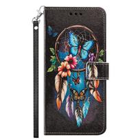 Compatible with Nothing Phone 4A: Embossed Leather Case with Painted Design & Flip Card Holder. 4A white