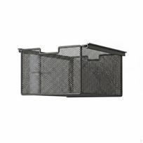 4 Pieces Closet Hanging Storage in the Area Saving Wardrobe Mesh Basket Easy to Install Under Shelf Black M a