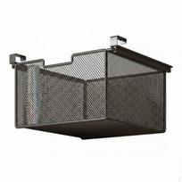 4 Pieces Closet Hanging Storage in the Area Saving Wardrobe Mesh Basket Easy to Install Under Shelf Black L a