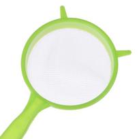 3 vnt / rinkinys Plastikinis smulkaus tinklelio sietelis kiaurasamtis Miltų sietelis su rankena Sultys arbatos sietelis Virtuvės įrankiai beige