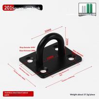 New Pad Eye Wall Hook U/J-Shaped Plate Deck Ceiling Mount Hanger Black Silver Stainless Steel Door Buckle For Fan Lamp A17