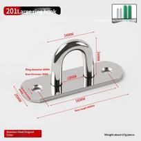 New Pad Eye Wall Hook U/J-Shaped Plate Deck Ceiling Mount Hanger Black Silver Stainless Steel Door Buckle For Fan Lamp A5