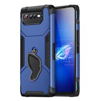 For Asus ROG Phone 7 / ROG 6 Pro E-Sports Case, Protective Cover with Dustproof Plug & Concealed Bracket, Slim Fit Gaming Design Asus ROG Phone 7 Ultimate mėlyna