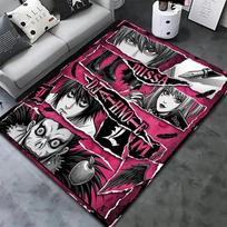 Death Note Carpet Rug For Living Room Bedroom Home Sofa Decoration Kids Play Nonslip Floor Mat 40x60cm( 15x23in ) black