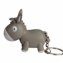 LED Light Donkey Sounding Key Ring Cute Car Pendant Fidget Toy Fingertip Clicker  Car Key Chain pilka