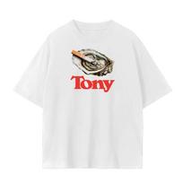Anthony Bourdain įkvėptas austrės ir cigaretės grafinis marškinėlis | Šefo kultūros marškinėlis | 3XL white
