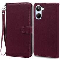 For Realme 10 dėklas Minkšto silikono piniginė Atverčiamas odinis dėklas For Realme 10 4G dėklas Telefono galinis dangtelis For Realme10 Coque Fundas For Realme 10 4G black