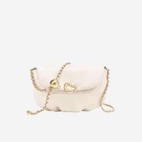 Premium texture messenger small bag women's new niche design white cloud bag shoulder chain bag balta