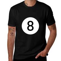 8 kamuolio biliardo baseino T-shirt vyriški t-shirtai medvilninis vyriškas t-shirt dizainerio t-shirt personalizuotas T-shirt L black