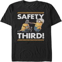 Despicable Me Men's Minions Safety Third Construction Bop Funny Graphic Tee XXL įvairiaspalvis
