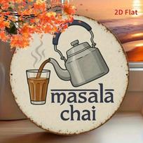 Vintage Masala Chai Metal Sign Kitchen Wall Decor Aluminum Tin Art 20x20 įvairiaspalvis