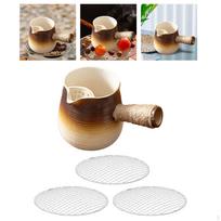 500ml Ceramic Teapot for Boiling Water with Anti Scald Handle Tea Infuser Lovers Gift Style A beige