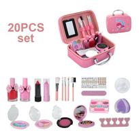 Tikras mergaičių makiažo rinkinys Plaunamas Princess Play makiažo rinkinys Vaikams Žaislai Saugus Netoksiškos Merginos vaidina žaisti Gimtadienio dovanos vaikams pink