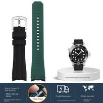 20mm 22mm Curved End Silicone Watch Strap for Mido Helmsman M055 Citizen Sao Orange BM8475 series replacement Rubber Watch Band 22mm gray