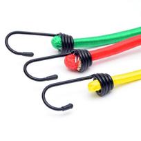8mm Thick Windproof Outdoor Clothesline & Elastic Tent/Luggage Rope (1.2m Extended) raudona