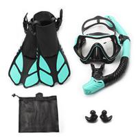 a set of swimming fins diving fins snorkeling goggles diving snorkeling equipment scuba diving swimming High Quality Practical Daily Use
