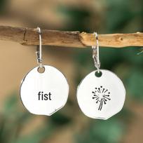 Retro Dandelion Earrings: Simple, Fashionable Women's Jewelry with Personality antikinės sidabrinės spalvos