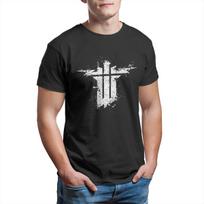 Wolfenstein  grunge of wolfenstein Video Game pc gaming msdos TShirt for Men  Casual Pure Cotton printed Tees Summer Clothing 4XL black