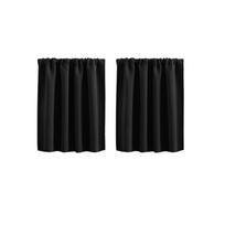 Didelio tikslumo vienspalvis trumpų užuolaidų komplektas Blackout langų užuolaidos Virtuvės pertvaros užuolaida Kavos spalvos užuolaida 40x60cm Patvarus audinys One Size juoda