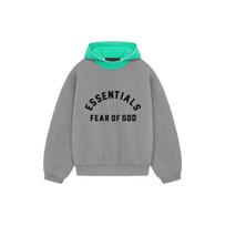 Fear of God Essentials Nailono Fleece Gobtuvas Tamsiai Pilkas Avižinis/Mėtų Lapų Vyriški Viršutiniai Drabužiai Pilkas 202SP244312F S blue