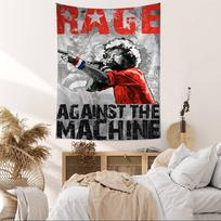 Rock Band Rage Against The Machine Classic Colorful Tapestry Wall Hanging Hanging Tarot Hippie Wall Rugs Dorm Wall Art Decor 74x94cm(29x37in) black