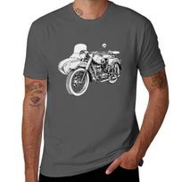 Motorcycle With A Sidecar TShirt man t shirts graphic t shirts for man pack white TShirt 2XL black