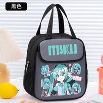 Figures Anime Peripheral Cartoon Cute Bento Student Hand-Held Lunch Bag Large Capacity Aluminum Foil Insulated Bag gray