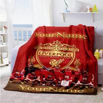 Liverpool Personalizuotas Vardinis Antklodė Dovana Pritaikoma Antklodė Šilta Dekoro Puikiai Tinka Biuro Kėdei Pajūrio Sofai Svetainei Visoms Progoms 150cmx180cm