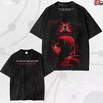 Vintage Washed Fan Gift Streetwear, Iron Lung Shirt, Indie Horror Game Graphic Tee, Y2K Grunge Oversized Heavyweight T-shirt S black