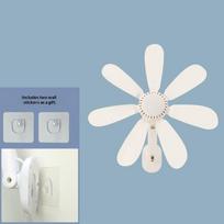 1 Set Quiet Corner Fans 16.5-Inch Wall Mount Fan With Remote And Timer Small 5V Usb Fan For Bedroom Kitchens A1 white