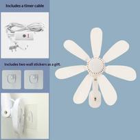 1 Set Quiet Corner Fans 16.5-Inch Wall Mount Fan With Remote And Timer Small 5V Usb Fan For Bedroom Kitchens A3
