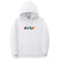 Golf Wang Tyler the Creator Unisex su raidžių spauda Hoodie 4XL balta